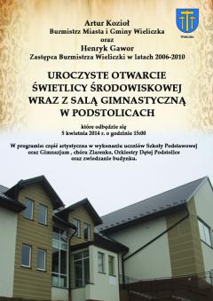 Otwarcie świetlicy środowiskowej wraz z salą gimnastyczną w Podstolicach