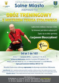 Obóz sportowy tenisa stołowego z Lucjanem Błaszczykiem