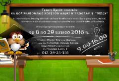 Nabór wniosków na dofinansowanie kosztów nauki w programie „INDEX”