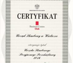 Już po raz czwarty US w Wieliczce otrzymał tytuł: „Urząd Skarbowy Przyjazny Przedsiębiorcy”