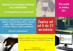 XV edycja warsztatów komputerowych dla Seniorów – zapraszamy!