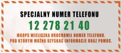 Specjalny numer telefonu do MGOPS Wieliczka