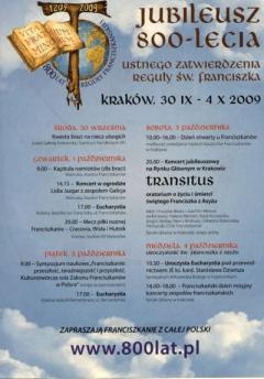 800 lat Reguły Świętego Franciszka