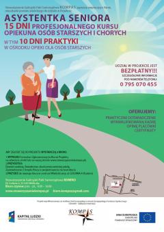 Kurs opiekuna osób starszych dla Kobiet z powiatu wielickiego - Asystentka Seniora