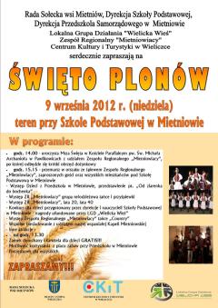 Zapraszamy na Święto Plonów w Mietniowie