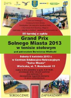 Zapraszamy na III turniej z cyklu Grand Prix