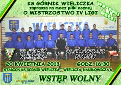 Zapraszamy na mecz KS Górnik Wieliczka - KS Cracovia II Kraków