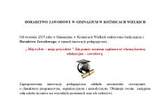 DORADZTWO ZAWODOWE W GIMNAZJUM W KOŹMICACH WIELKICH