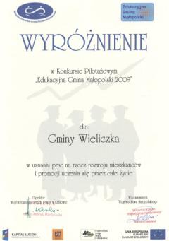 „Edukacyjna Gmina Małopolski 2009”