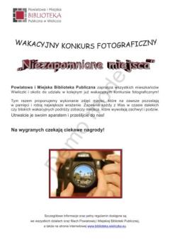 Wakacyjny konkurs fotograficzny „Niezapomniane miejsca”