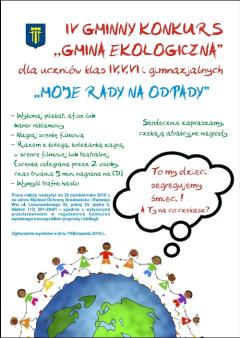 IV Gminny Konkurs „Gmina Ekologiczna”